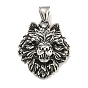 316 хирургические подвески из нержавеющей стали, очарование головы волка