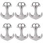 6шт. 304 застежки-крючки из нержавеющей стали, для изготовления кожаных браслетов, якорь