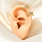 Pendientes de latón con micro pavé de circonita cúbica para mujer, estrella, chapado en rack, larga duración plateado, sin plomo y cadmio, real 18 k chapado en oro