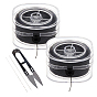 DIY Jewelry Kit, with Elastic Polyester Cord, Stainless Steel Big Eye Beading Needles, Steel Scissors