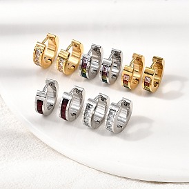 Серьги из 304 нержавеющей стали, с кубического циркония