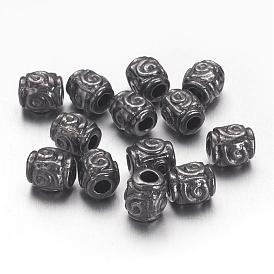 Разделители для бусин, тибетский стиль, без кадмия и без свинца, баррель