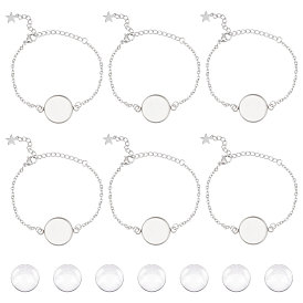 Набор для изготовления браслета с пустым куполом своими руками, в том числе 304 изготовление браслета из нержавеющей стали, полукруглые стеклянные кабошоны