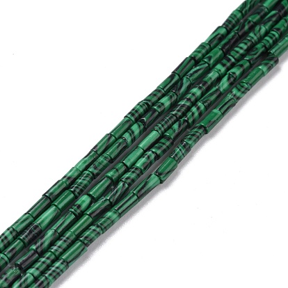 Perles synthétiques malachite brins, colonne