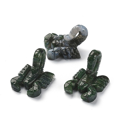 Gemstone Carved Scorpion Figurines, Reiki Stones Statues for Energy Balancing Meditation Therapy