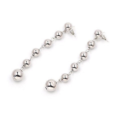 Boho Metal Beaded Chain Earrings for Women - Unique European Style Ear Drops