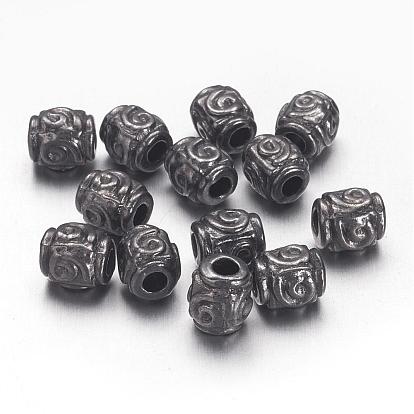 Разделители для бусин, тибетский стиль, без кадмия и без свинца, баррель