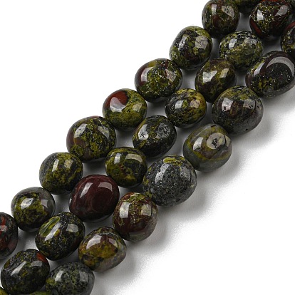 Natural Dragon Blood Beads Strands, Nuggets Tumbled Stone