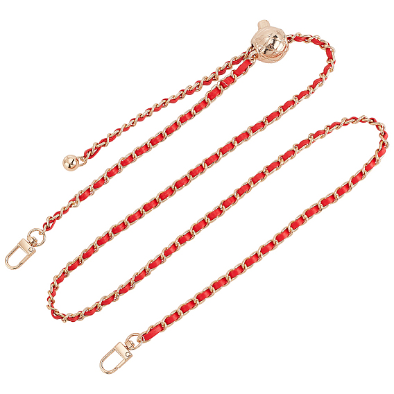 1ПК регулируемая искусственная кожа с железными звеньями цепи для кошелька, красные