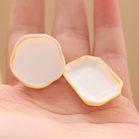 Миниатюрные украшения из смолы в форме блюда, аксессуары для домашнего кукольного домика с микро-ландшафтом, притворяясь опорными украшениями