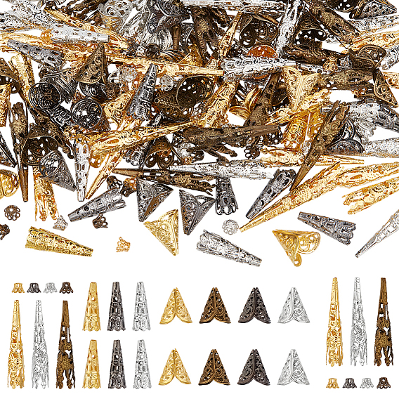 14 стили железные колпачки для бусин