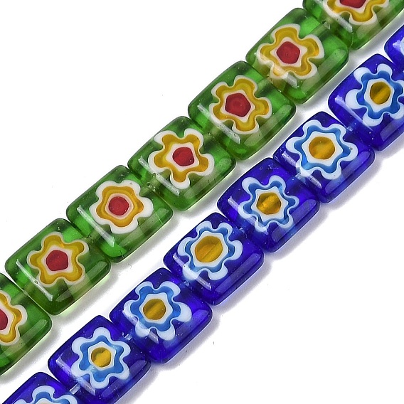 Бусины ручной работы тысячецветник бисера, квадратный