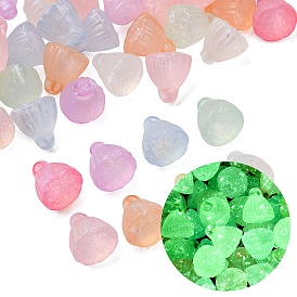 Подвески из непрозрачного светящегося пудрового акрила, светится в темноте, разноцветные