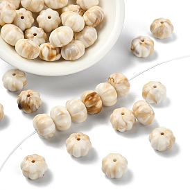 40 бусины из смолы, золотой металл обвитыми, тыква