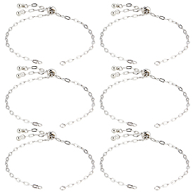 8шт. 2.5мм 304 скрепка из нержавеющей стали, цепочка, слайдер, браслет, с латунной бисера