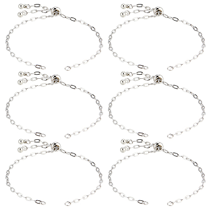 8шт. 2.5мм 304 скрепка из нержавеющей стали, цепочка, слайдер, браслет, с латунной бисера