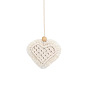 Heart Shaped Boho Handmade Macrame Cotton Hanging Ornament, for Car Rear View Mirror Decoration