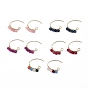 Dangle Earrings, with Natural Malaysia Jade Rondelle Beads and Real 18K Gold Plated Brass Earring Hooks