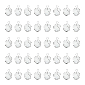 40шт. белые подвески кошачий глаз, с 304 фурнитурой из нержавеющей стали, круглые