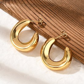 304 из нержавеющей стали серьги, луна