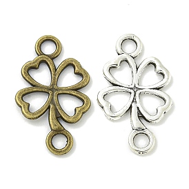 Tibetan Style Alloy Shamrock Connector Charms, Clover Outline Links, Lead Free & Cadmium Free