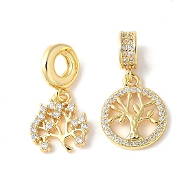 Латунное микропейв с кубическим цирконием европейские подвески с подвесками, без кадмия и без свинца, древо жизни