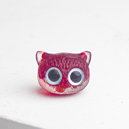 Resin Monster Display Decoration, with Lampwork Chips inside Statues for Home Office Decorations