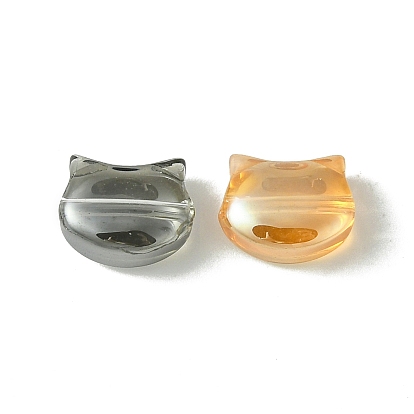 Гальванические стеклянные бусины, гальваническое покрытие, форма кошки