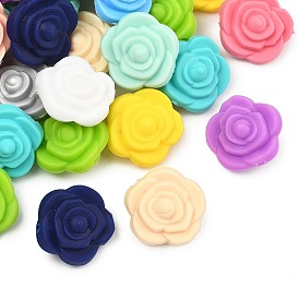 Perles de silicone écologiques de qualité alimentaire, rose double face
