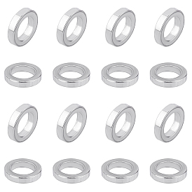 30Pcs 304 Stainless Steel Beads, Ring