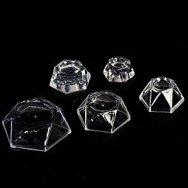 Hexagon Shape Acrylic Display Base Stand Holder for Crystal Ball, Crystal Sphere Stand