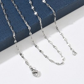 2.3mm 304 Colliers à chaîne en acier inoxydable pour femmes, sans ternissement
