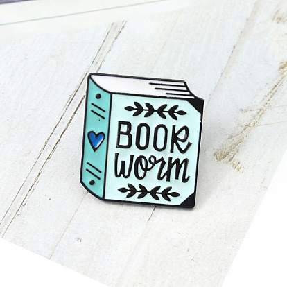 Creative Cartoon Book Work Enamel Pin - Fashionable Badge Accessory