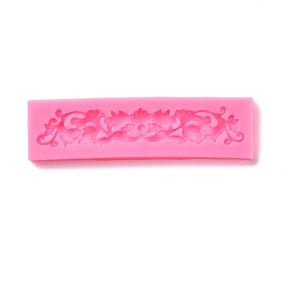Retro Embossed Vine Fondant Molds, Cake Border Decoration Food Grade Silicone Molds, for Chocolate, Candy, UV Resin & Epoxy Resin Craft Making