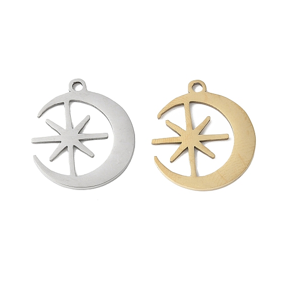 201 подвески из нержавеющей стали, обереги луны и звезд