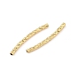 SHEGRACE Brass Beads, Curved Tube Beads, Cadmium Free & Nickel Free & Lead Free