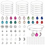 DIY Bangle Making Kits, include Adjustable Iron Expandable Bangle Making, Tibetan Style Alloy Pendants, Glass Pendants and Iron Jump Rings