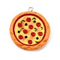 Непрозрачные подвески смолы, миниатюрные брелоки в виде пиццы