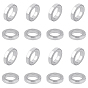 30Pcs 304 Stainless Steel Beads, Ring