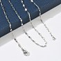 2.3MM 304 Stainless Steel Dapped Chain Necklaces for Women, Tarnish Free