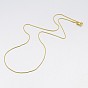 Herringbone Chain Necklace for Men, 304 Stainless Steel Round Snake Chain Necklaces, with Lobster Claw Clasps
