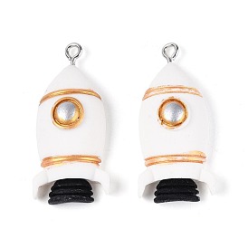 Непрозрачные подвески смолы, ракетные чары, с железной платиной петлей