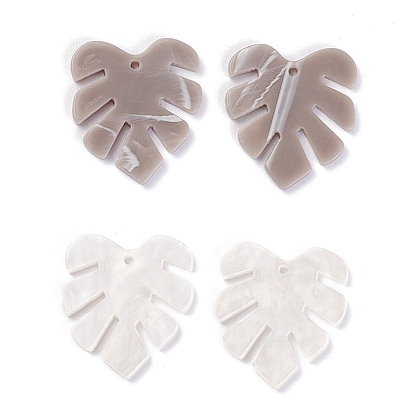 Acrylic Pendants, for DIY Earring Accessories, Leaf