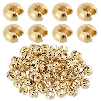 120 шт. Латунные накладки на обжимные бусины, долговечный
