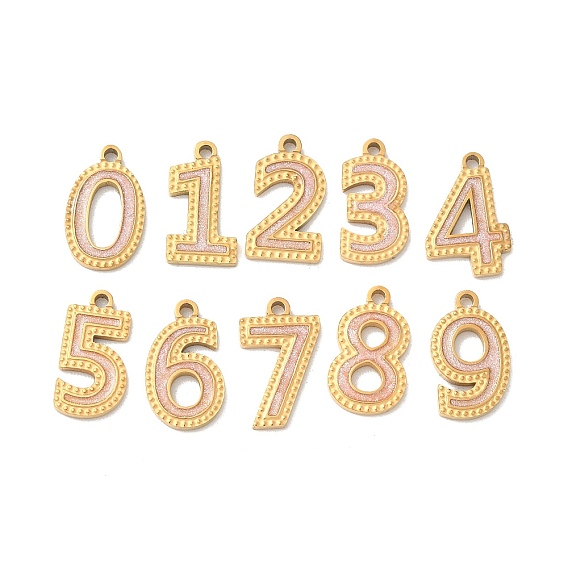 304 нержавеющей стальной эмали подвески, ионное покрытие (ip), числовые прелести, с блеском порошок