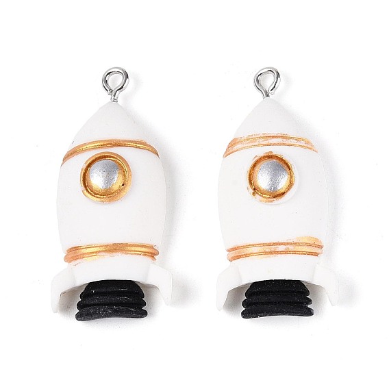 Непрозрачные подвески смолы, ракетные чары, с железной платиной петлей