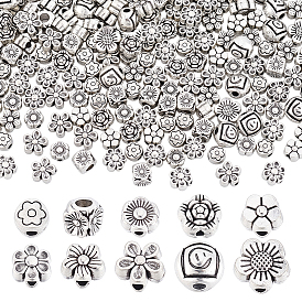 300 шт 10 стили сплава распорные бусины, цветок