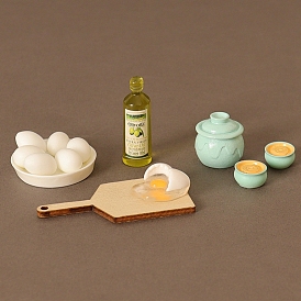 Utensilios de cocina de resina, accesorios de casa de muñecas micro paisaje hogar, simulando decoraciones de utilería