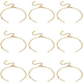 10 шт. наполовину готовые 304 браслеты из нержавеющей стали Mariner Link, с карабин-лобстерами , удлинитель цепи и перемычки, для изготовления коннекторных браслетов