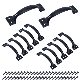 Ручки для выдвижных ящиков из железа, с металлическим винтом, ручки шкафа